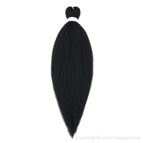 Wholesale Pre Stretched Braiding Hair Extensions Yaki Texture Hot Water Setting Easy Braid Solid And Mixed Color 26 Inch 90g